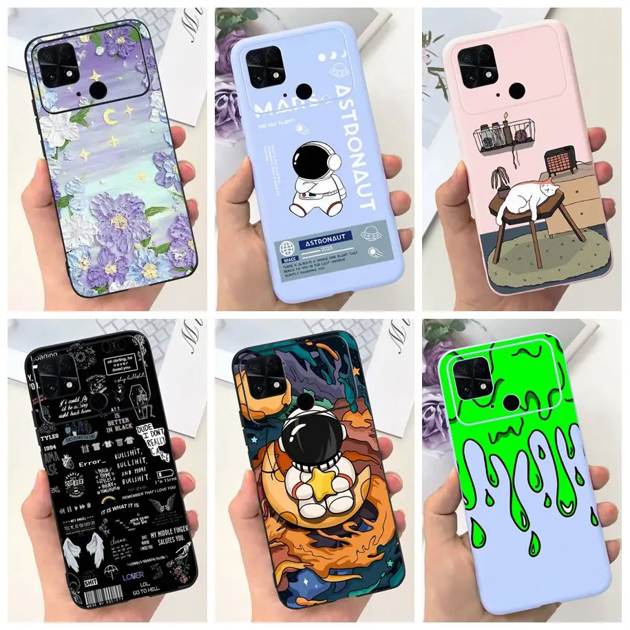 For Xiaomi Poco C40 Case Lovely Astronaut Soft Silicone Phone Cover For Xiaomi Poco C40 4G Fundas PocoC40 C 40 Shockproof Bumper