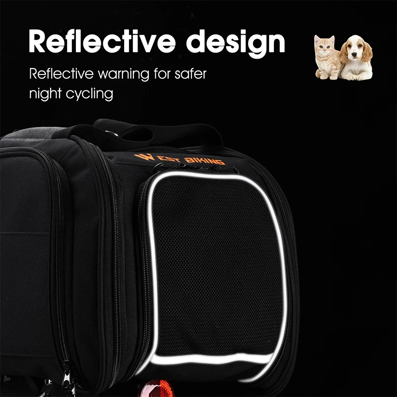 WEST BIKING Pet Carrier zaino espandibile Mesh pieghevole borse da viaggio per animali domestici per cani di piccola taglia gatti per escursionismo