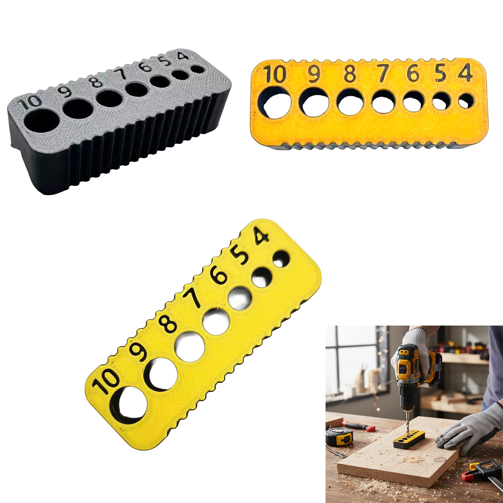 

DIY woodworking hole drilling Drill Guide Jig metric precision plastic reusable alignment tool for cabinet furniture makers