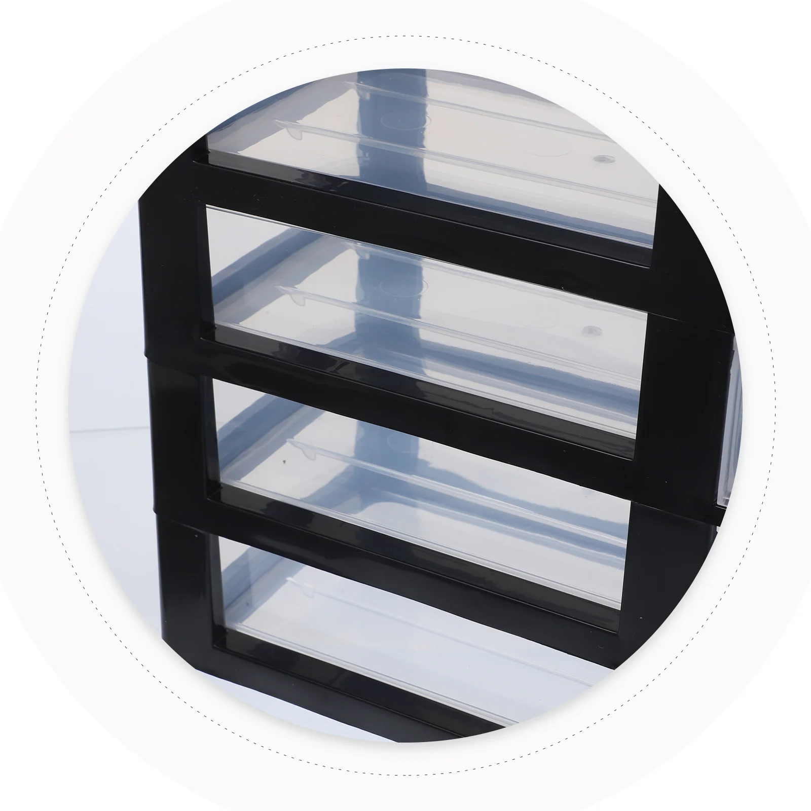 

Four-Layer Drawer Type Closet Plastic Storage Cabinet Portable Dustproof Organizer for Office Study Room Desktop Storage Box