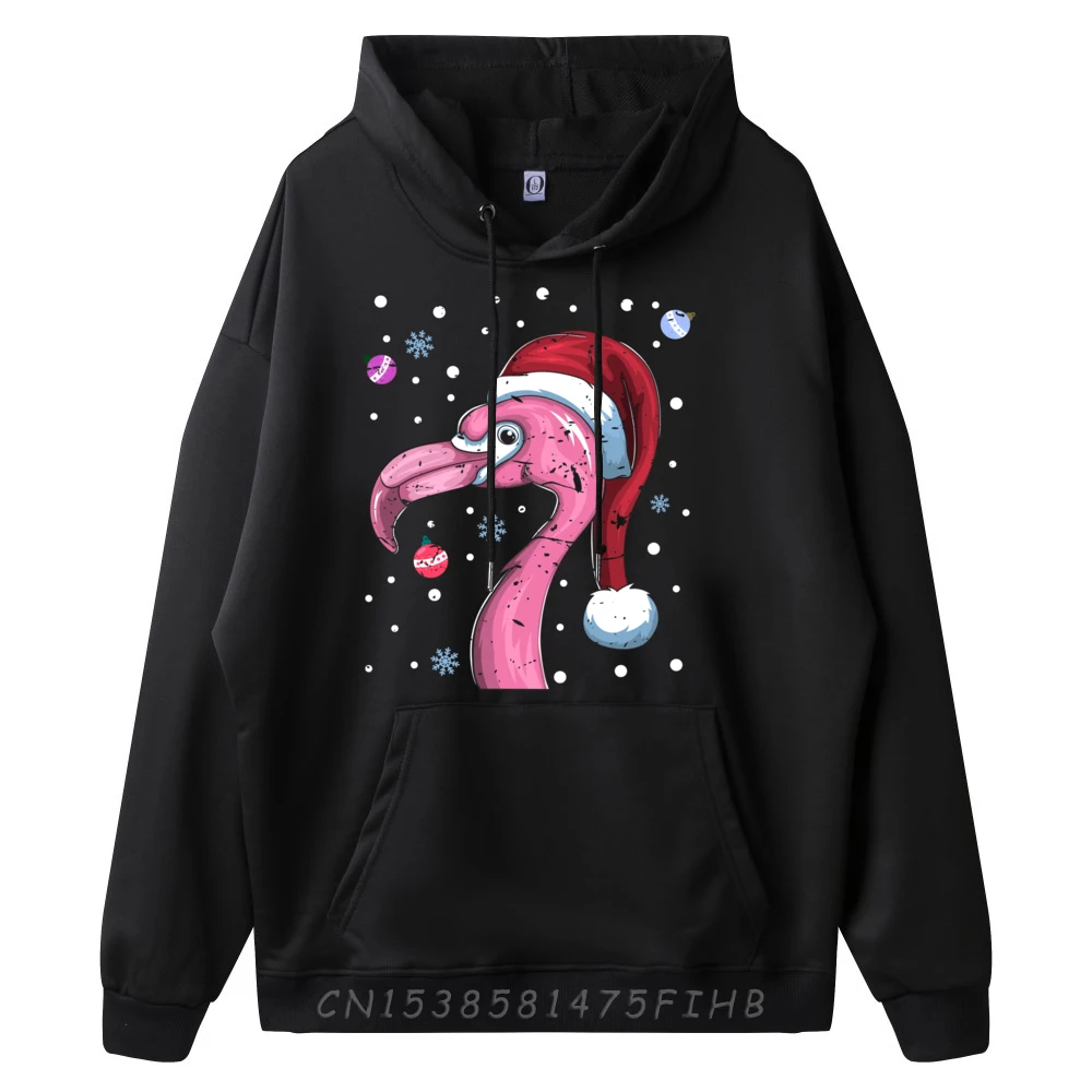 Christmas Flamingo Blue And White Graphic Sweatshirts New In Tops And Oversize Long Sleeve Party