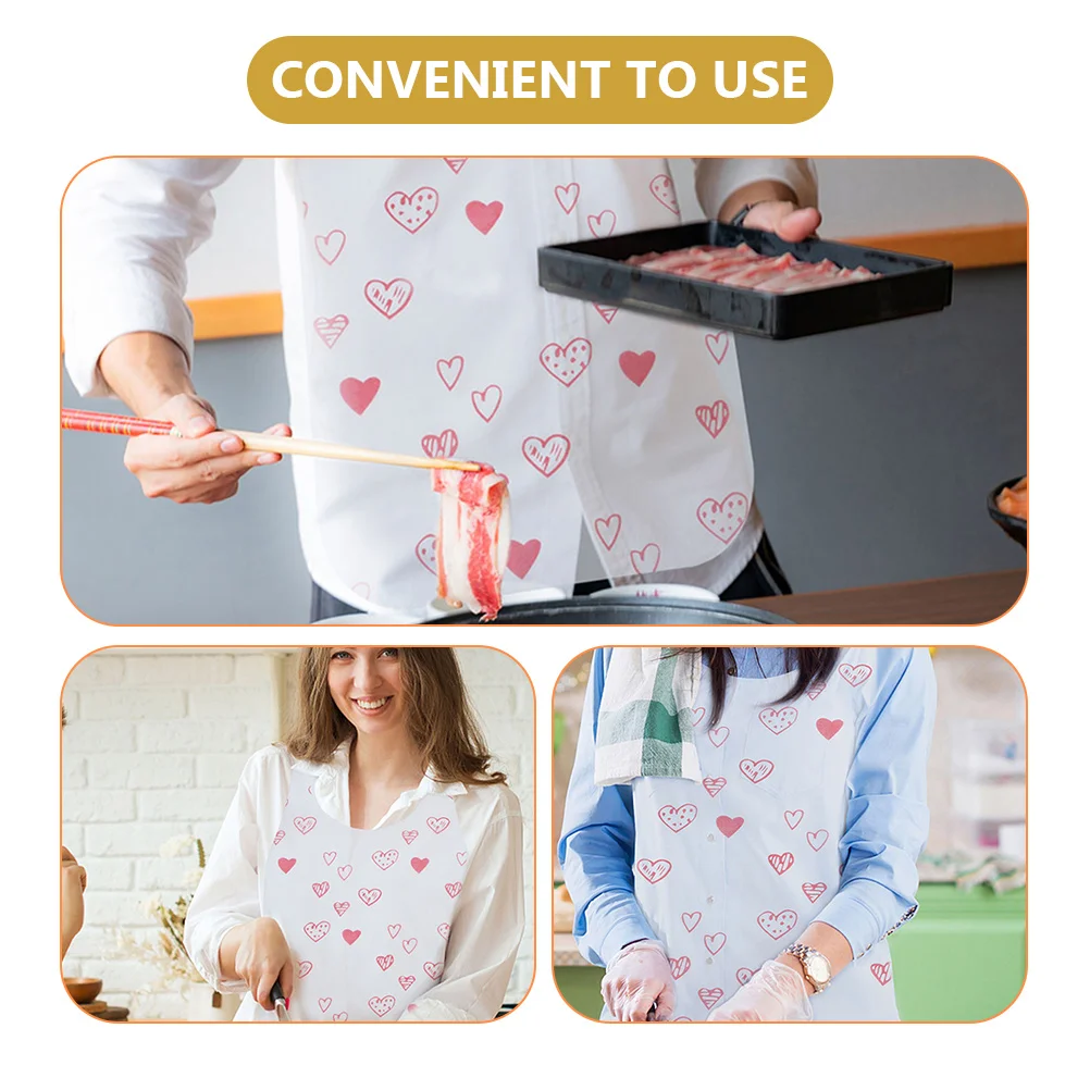 

25 Pcs Non-woven Bib Bibs for Adults Disposable Lobster Fabric Child Senior Unisex