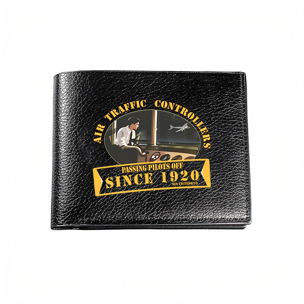 Air Traffic Controllers Passing Pilots Off Since 1920 Men's Wallet Card Holder Casual Business Fashion Print Design