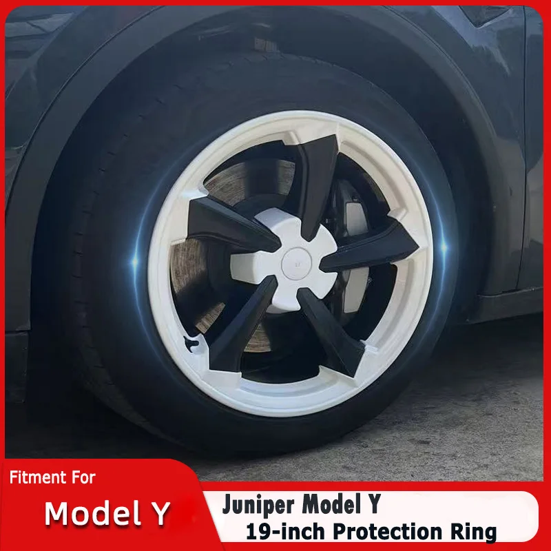 

19-inch Car Wheel Protection Ring for Tesla Model Y Juniper 2024 2025 Wheel Hub Cover Cyclone Car Accessories Aftermarket Parts