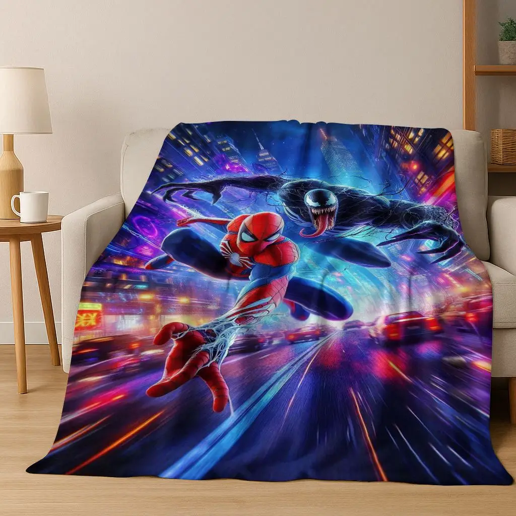 

26 Style New Venom Marvel Cartoon Flannel Blanket,Warm and Cozy Soft Throw Blanket for Home Bedroom Bed Sofa Travel Cover Kid