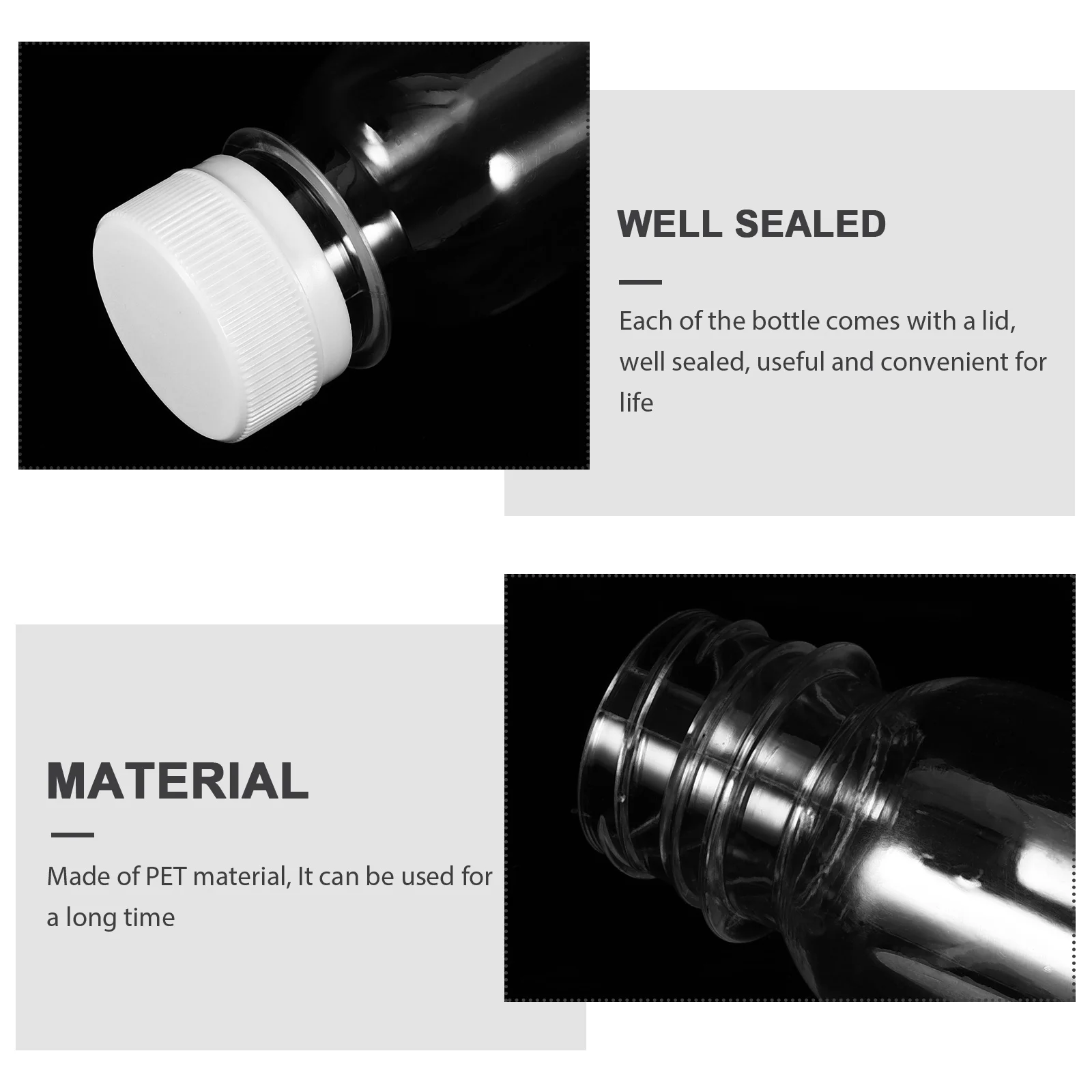 

10pcs Milk Bottles Clear Reusable Portable Juice Beverage Travel Empty Drink Accessories Household Transparent Bottles Safe