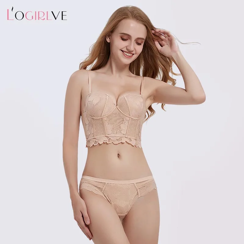 Logirlve Women's Slimming Push-Up Bra Set High-Quality Underwear B/C Cup Brassiere for Slimmer Body Shape