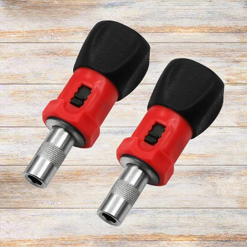

2Pcs 6.35mm Adjustable Screwdriver Handle Set for Hard to Reach Fasteners Compatible with Electric Hand Drill Tools Hex Shank