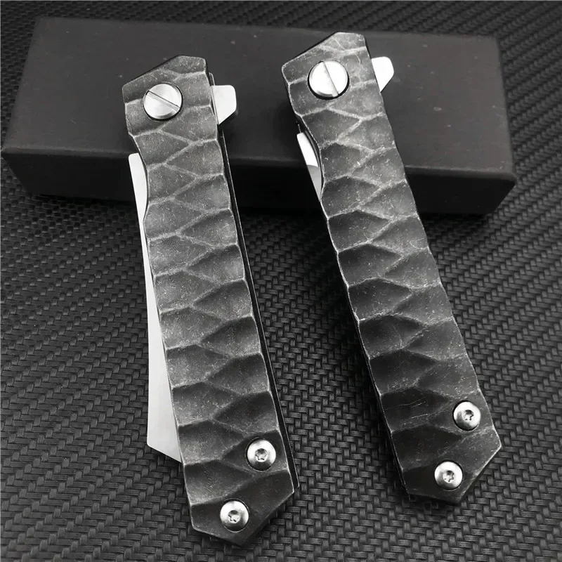 Tanto Knife Folding Tactical Razor Marked D2 Steel Blade Bearing Hunting Survival Pocket Knives Outdoor Combat Camping EDC Tool