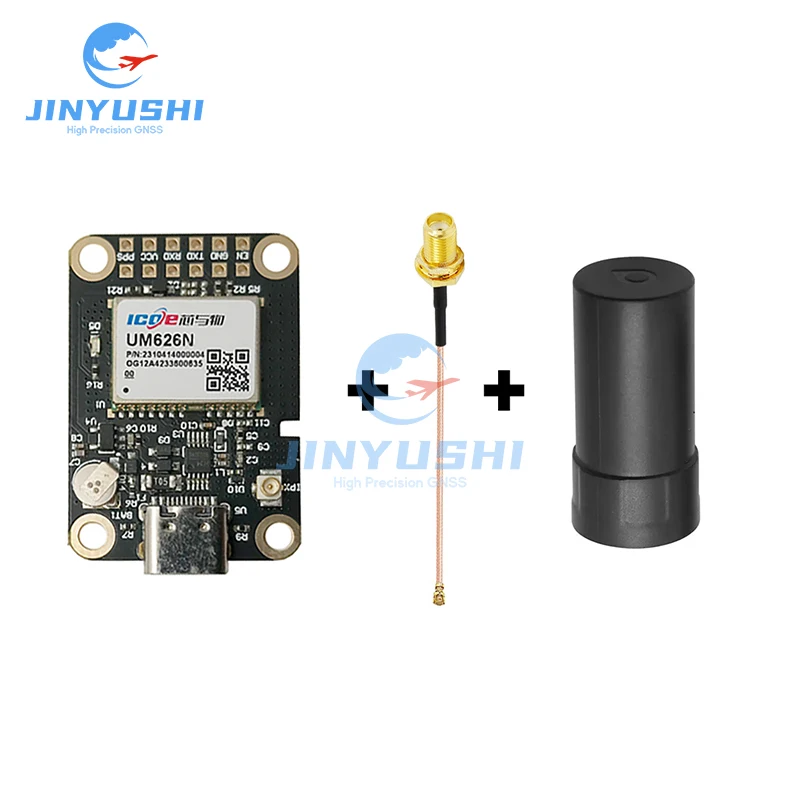 Módulo GNSS multisistema de frequência dupla, posicionamento de rastreamento RTK de nível centimétrico, UM626N, GPS, L1, L5, estação base, saída bruta 10Hz