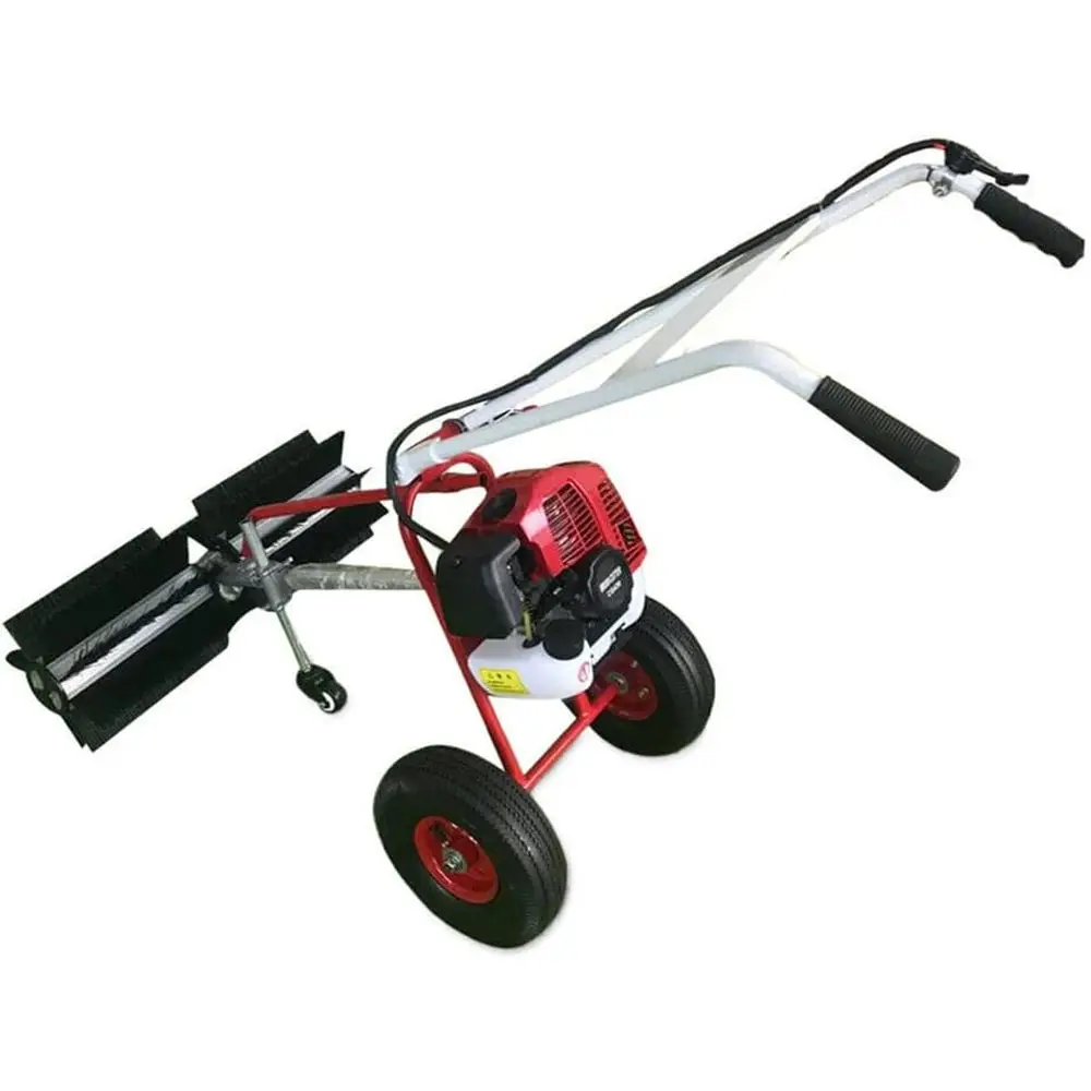 

1.7HP 43CC Air-Cooled 23.6 Nylon Brush Walk-Behind Lawn Sweeper for Outdoor Cleaning