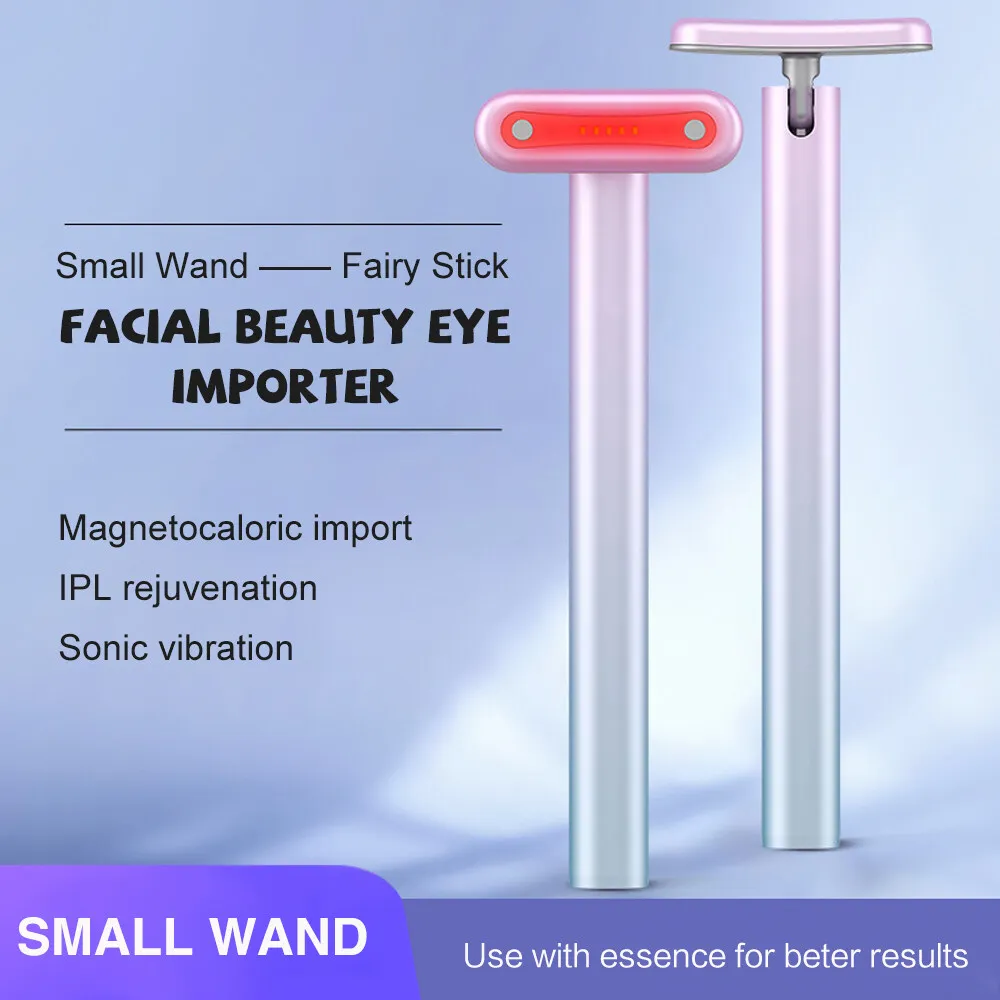 Red Light Therapy EMS Microcurrent Facial Wand Eye Dark Spots Hyperpigmentation Anti-aging Firming Tool