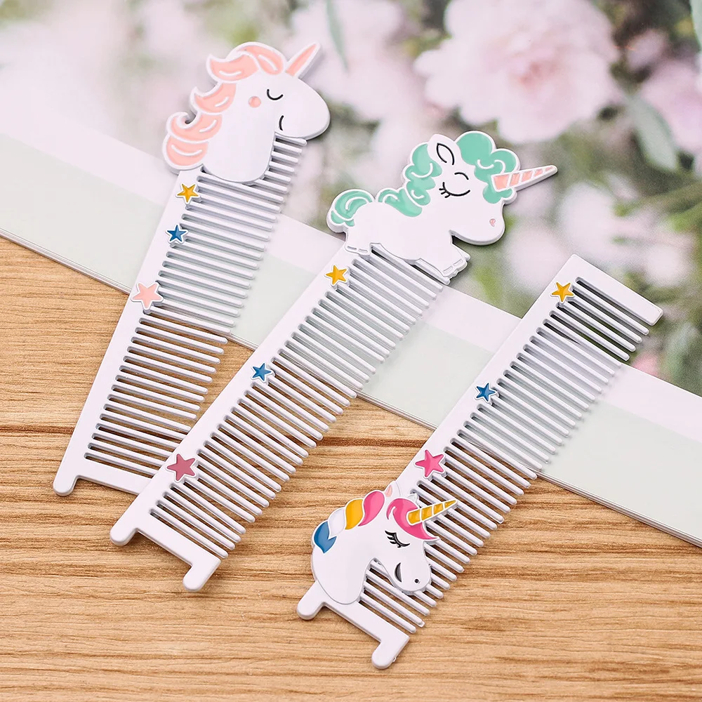 Lovely Christmas Snowman Unicorn Cartoon Comb Hairdressing Comb Gift Portable Hairdressing Tool