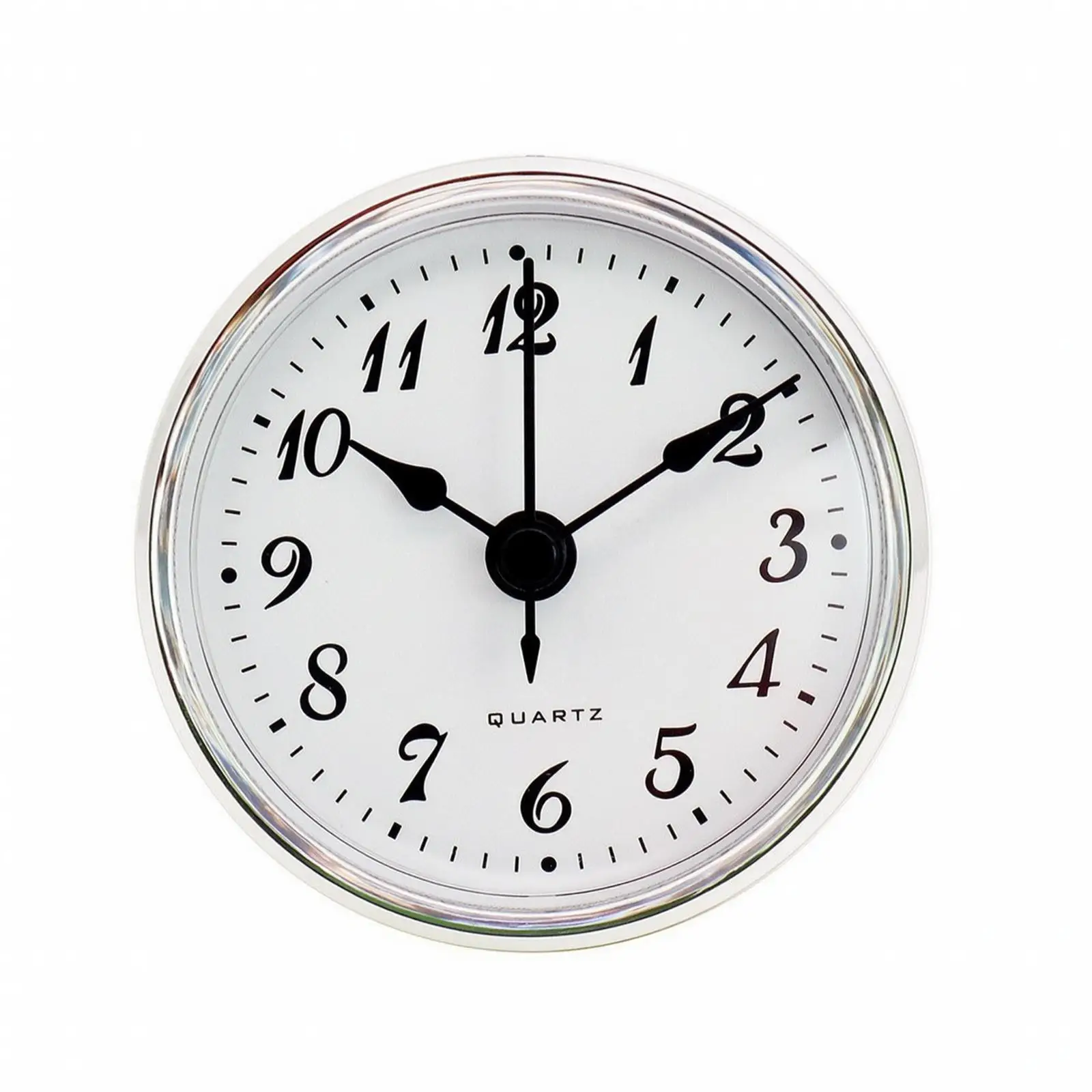 Plastic Quartz Clock Movement for Wall Clock Repair 70mm Round Insert with Metal Hands for Hobbyist Craft DIY Clock Work
