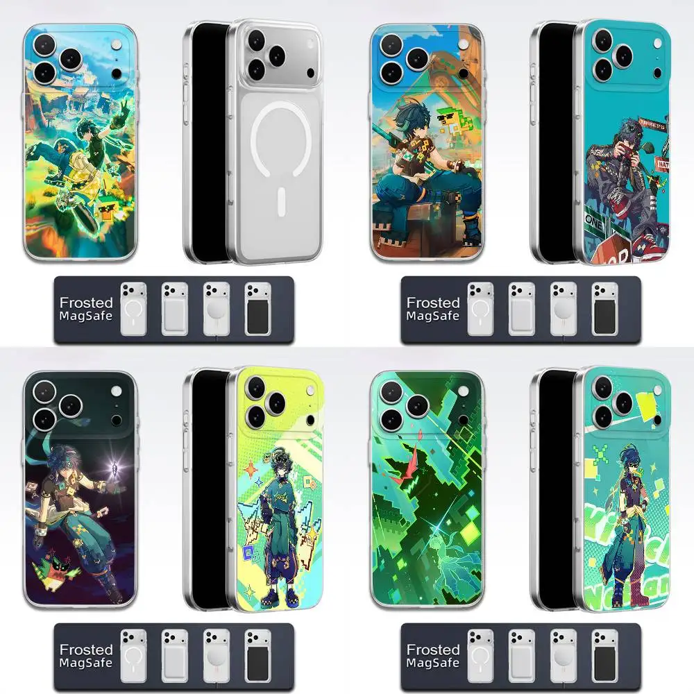 

Genshin Impact Kinich Phone Case For iPhone 17,16,15,14,13,12,11,Pro,Max,Plus,E,Air,Mini Magsafe Transparent