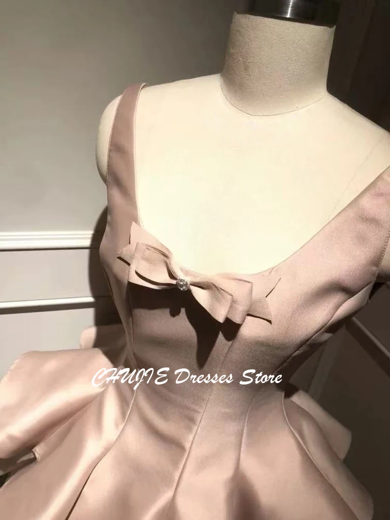 Staubige rosa Cocktailkleider für Frauen, A-Linie, Prinzessinnenkleid, Vestidos Grad Bilbao, individuelle Hochzeits-Party-Kleider, Heimkehrkleid