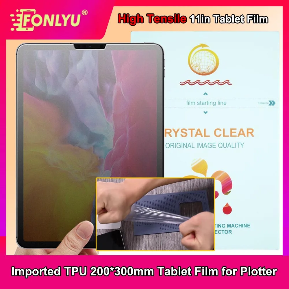 

FONLYU 20 шт. импортная гидрогелевая пленка из ТПУ для iPad 9,7 10,5 Pro 11 16, защитная пленка для переднего экрана планшета, плоттер для режущего станка