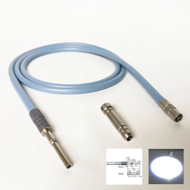 Medical Endoscop Fiber optical1.8m 2m 2.5m  wolf  Medical Fiber Silicone Cable Light Source  Endoscope Microscope Guide