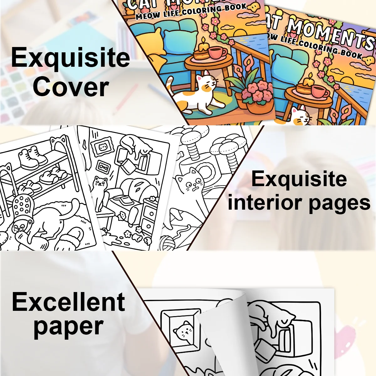 Heartwarming Cat Life Coloring Book - 24 Pages of Fun and Creativity | Picture Book for All Ages