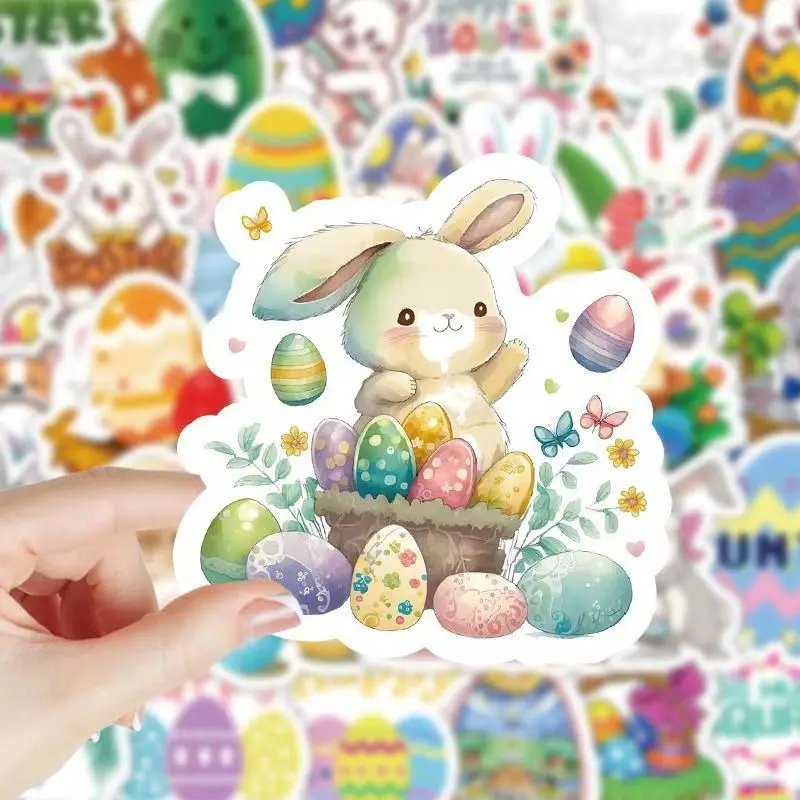 10/50/100pcs Easter Cartoon Rabbit Graffiti Stickers Vinyl Decal for Ipad Phone Guitar Motorcycle Luggage Stationery Stickers