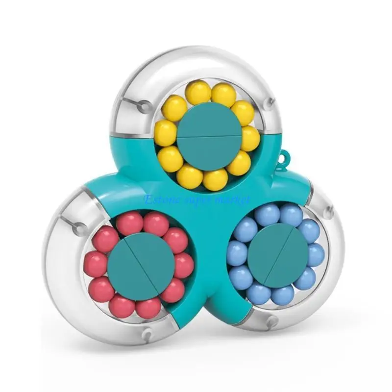 090B Hand Spinner Fingertip Toy Colorful Bean Cube Miniature Novelty Gift Boys Girls Party Supply Stress Relief Anxiety Toy
