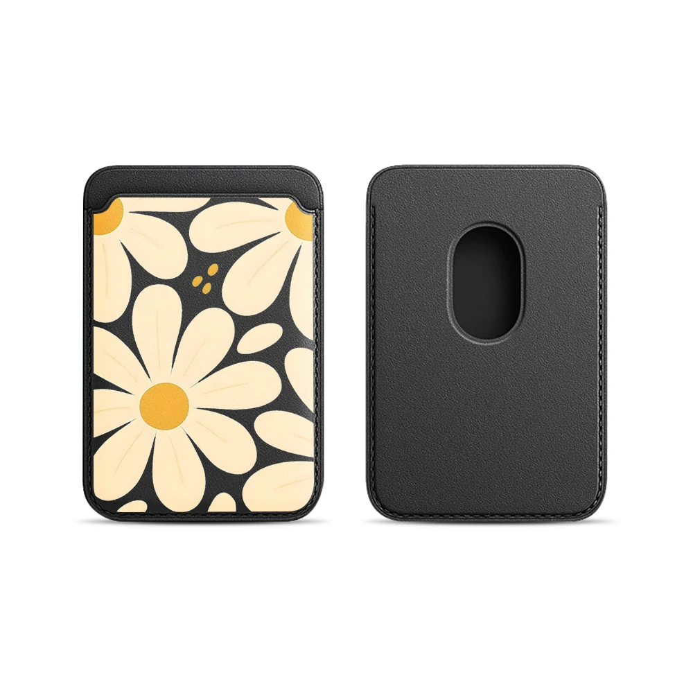 Blumen-Leder-Kartenetui Handyhülle Kartenhalter für Magnetische Hülle Geeignet für alle iPhones mit Magsafe-Kartenfunktion Rückseitentasche – Detail 12