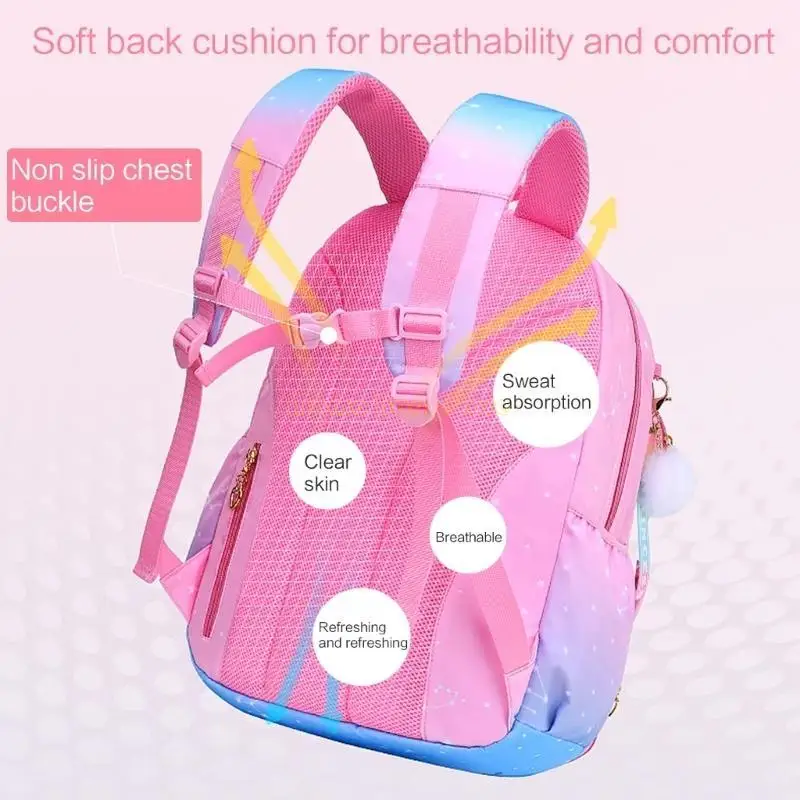 X90D Girls 'Rucksack Praktischer Rucksack große Kapazitätsschule für Schüler