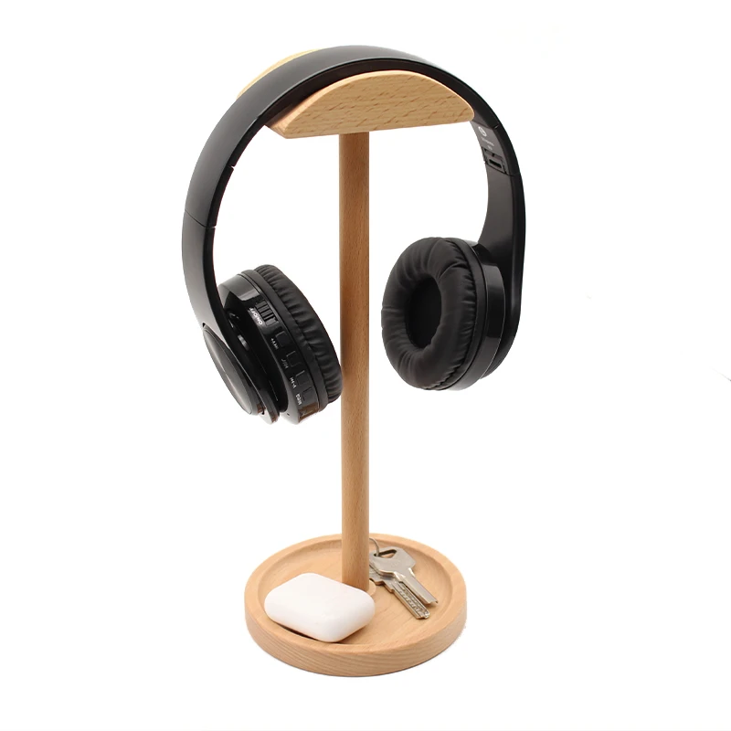 Cantelan Gantungan Tempat Headset Dapat Dilepas Penyangga Earphone Kayu Multifungsi untuk Aksesori Headphone Dudukan Headset Gaming