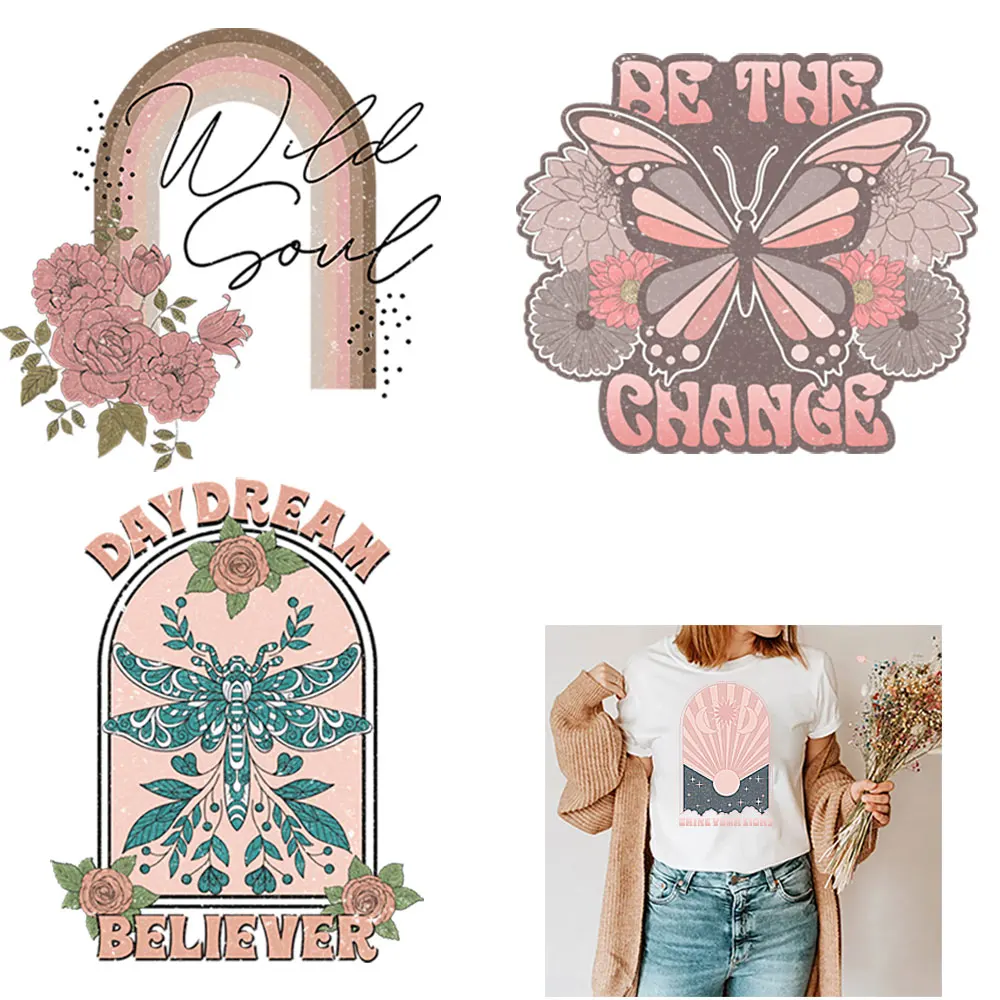 

Day Dream Believer Stickers Iron On Patches For Clothing Transfert Thermocollants T-shirt Jeans Backpacks Diy Patch Parches Ropa