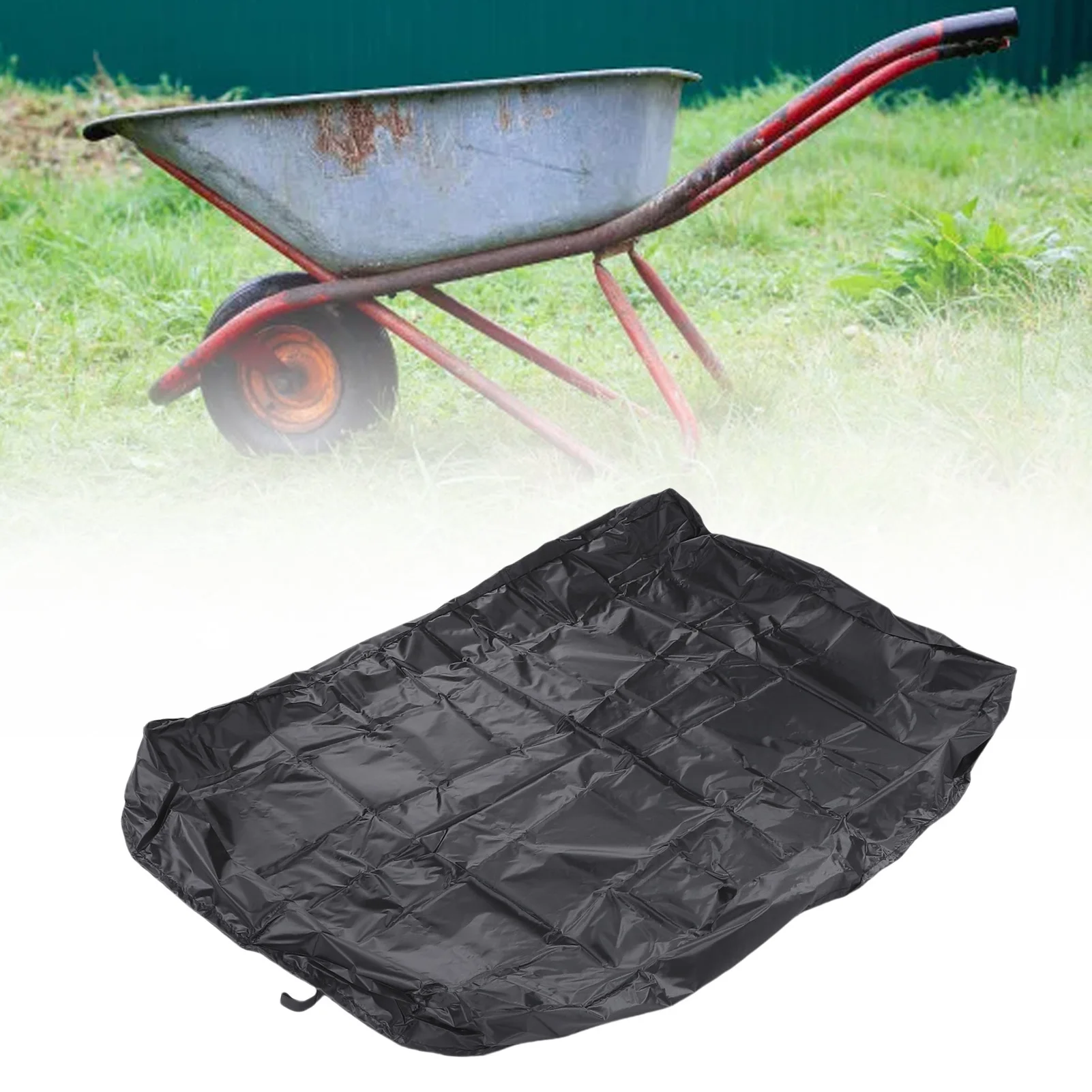 Wagon Rain Cover Foldable Water Proof Dust Proof Oxford Cloth Wagon Cart Cover with Adjustable Drawstring for Outdoor Camping