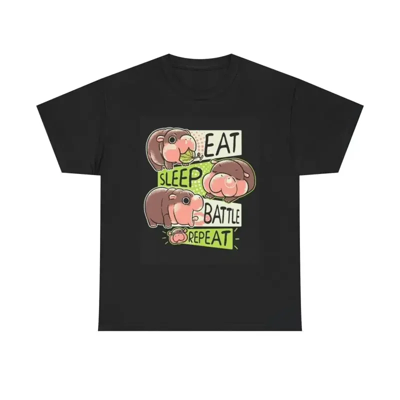 Hungry Hippos T Shirt Funny Heavy Cotton