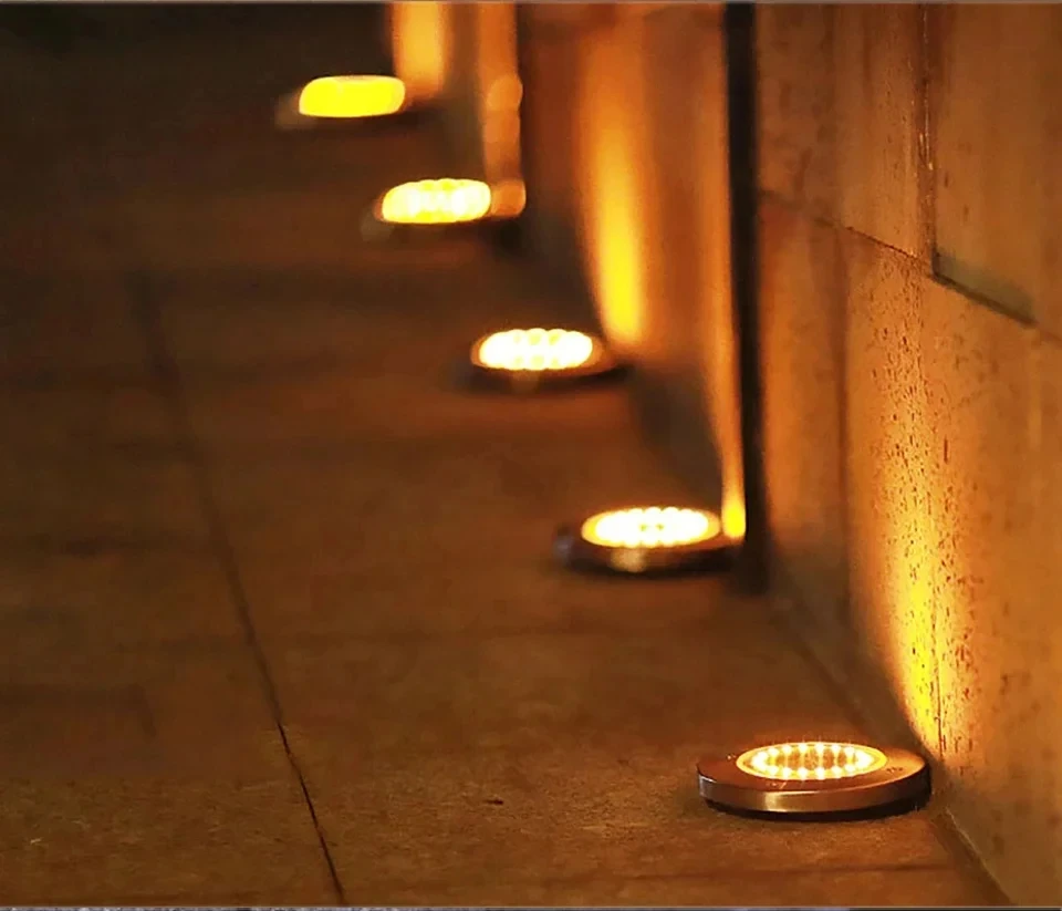 1/4Pcs Waterproof Outdoor LED Solar Powered Ground Lights Solar Path Deck Lights Garden Decor Lawn Lamp For Yard Pathway Patio