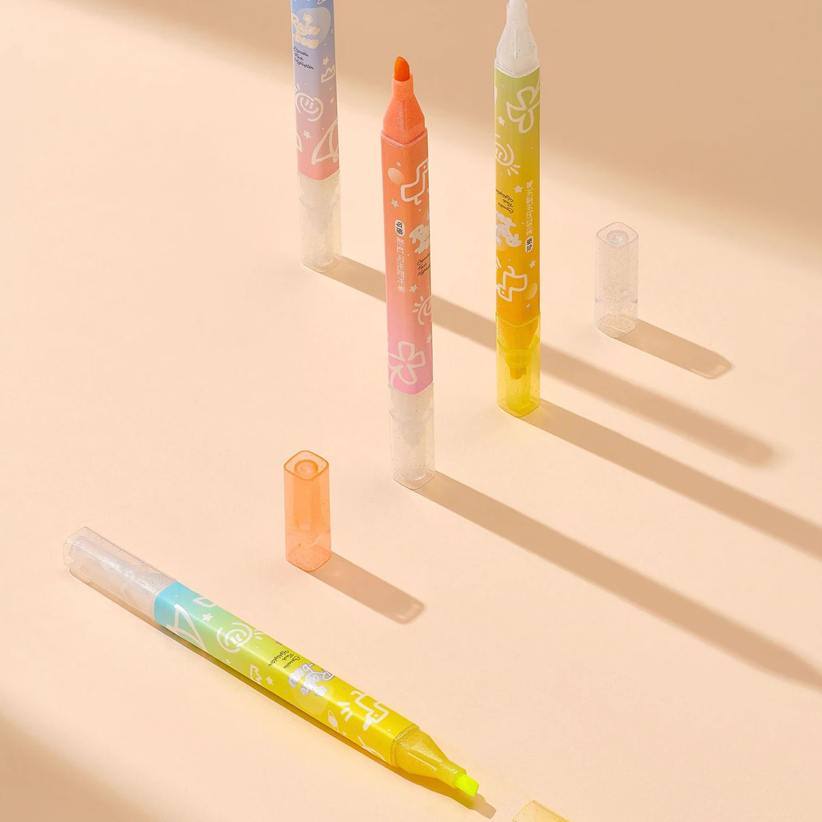 6 ألوان Kawaii قابل للمسح بريق قلم تحديد الباستيل غرامة الباستيل هيغليغتر ماركر سجل القصاصات رسمت لوازم مكتبية