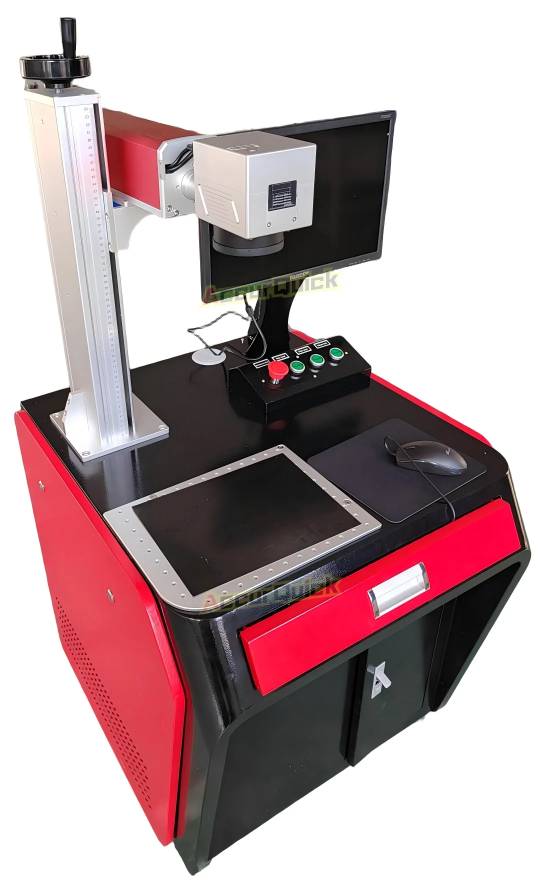 High Accuracy Laser Metal Engraving Marking Machines 20W 30W 50W 100W with Fix table