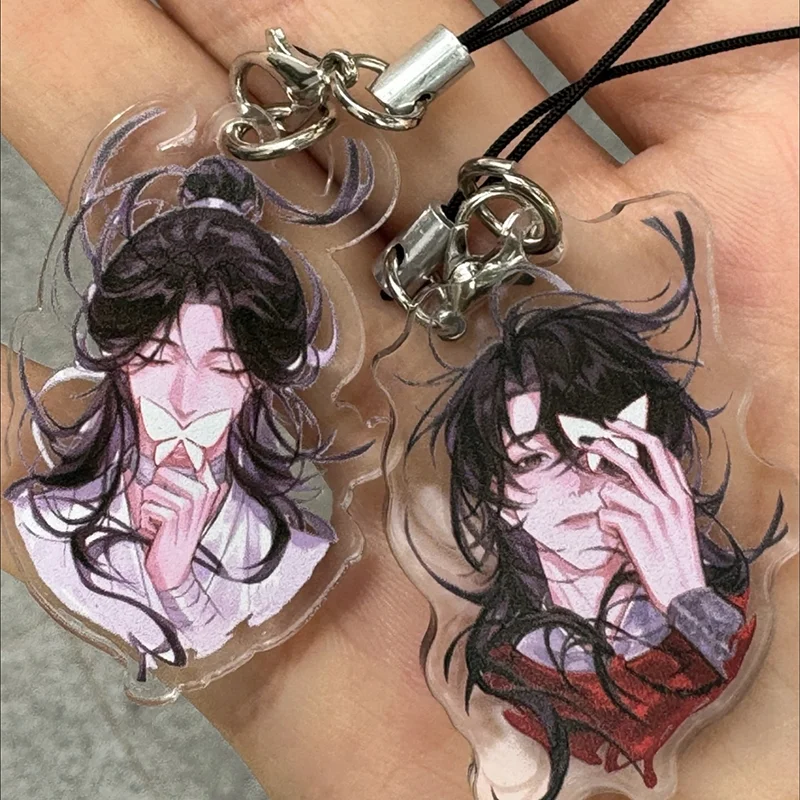 Heaven Official's Blessing Xie Lian Hua Cheng Cosplay Acryl Schlüsselanhänger Figur Anhänger Seil Telefon Schlüsselanhänger Kette Zubehör Prop