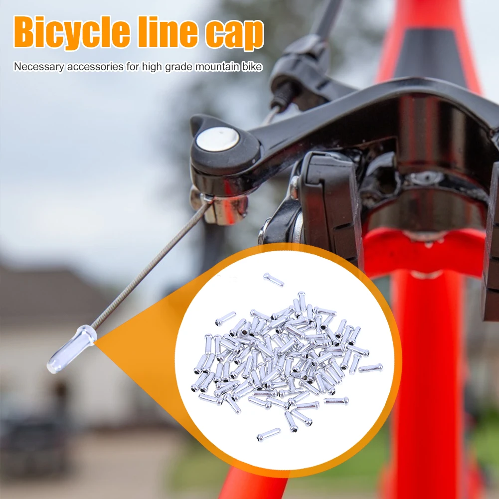 100-500pcs MTB Bike Bicycle Brake Shifter Aluminum Inner Cable Tips Crimps Cycle Cycling Parts Derailleur Shift Cables End Caps