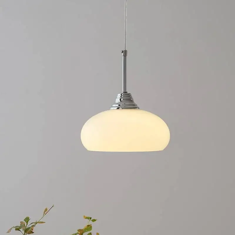 

Nordic LED Pendant Light Cream Glass Metal Head Lamp Bar Dining Living Study Room Cafe Bedroom Indoor Home Decorative Luminaires