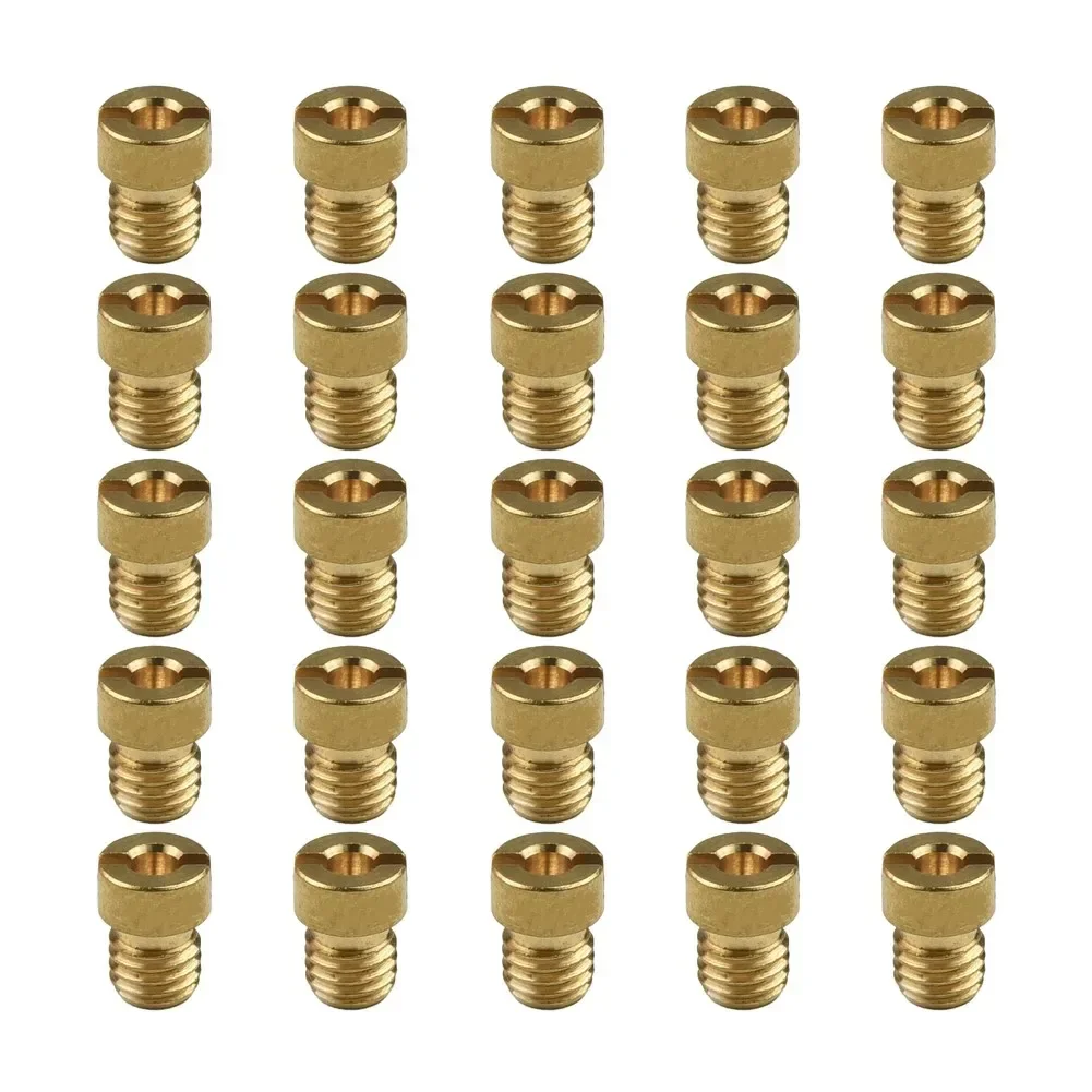 Bicos de jato principal de 5mm, 25 peças, jato principal do carburador, jato principal 55-115 m5 5mm para carburador dellorto verberaser sha shbc shb