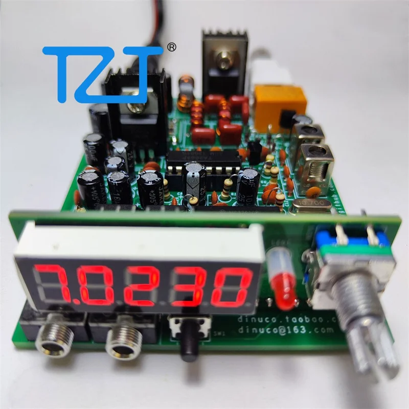 TZT 7-7.3MHz POPLAR Shortwave CW Transceiver Kit Telegraph Machine Shortwave Radio Station Kit for DIY