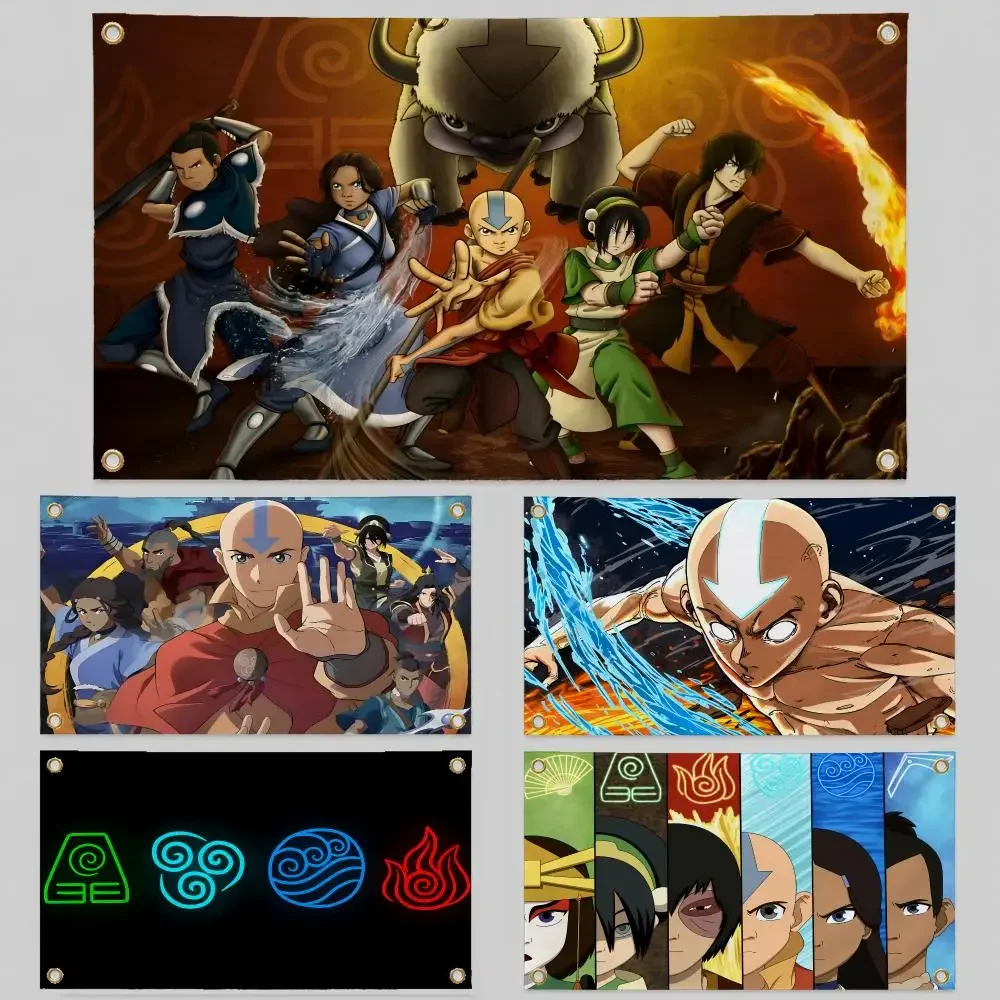 Cartoon A-Avatar: The Last Airbender ATLA Flags Wall Hanging Background Flag Wall Decor Banners for Outdoor Bedroom Dorm Room