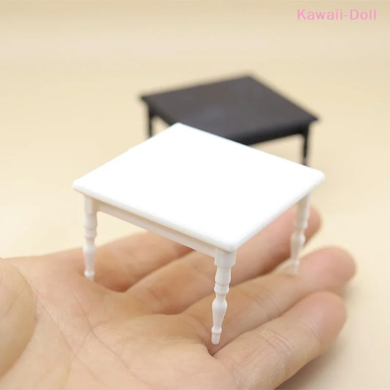 [DO]1/12 Dollhouse Simulation Square Tea Table Model Dollhouse Living Room Furniture Decoration Dolls House DIY Accessories[DO]