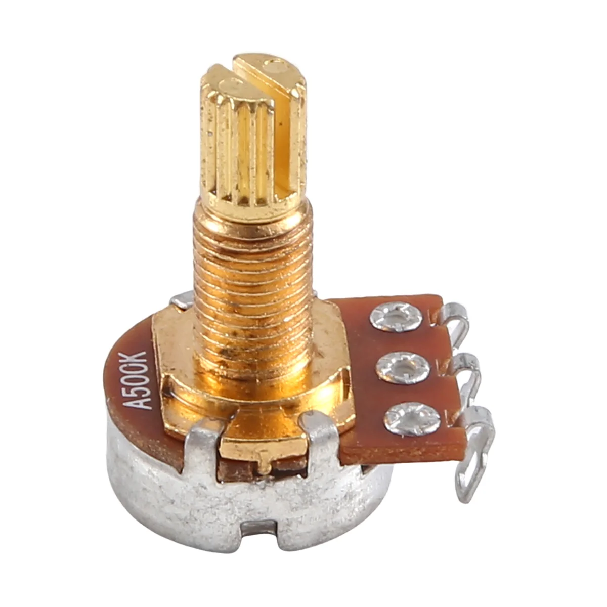 Guitar Potentiometer Audio Volume&Tone Pots Switch Control A500k Split Shaft Taper Potentiometers Gold Pack Of 5