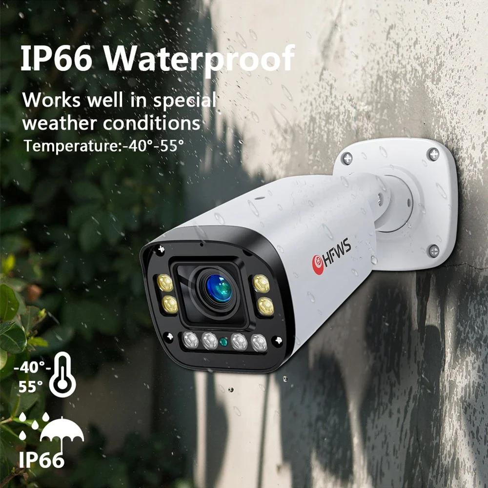 4K Poe Camera System 8MP Poe Cameras Electric Lens Optical 4x Zoom 8CH H2.65Nvr Security Cctv Kit IP Camera Surveillance System