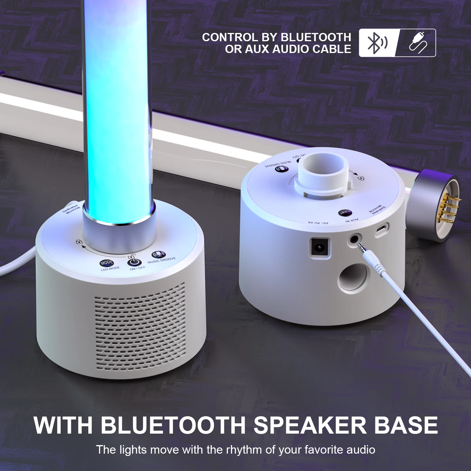 Yifflamefly lampu dekorasi RGBW pintar, lampu bar permainan musik lampu TV suasana untuk permainan kamar tidur Festival lampu dekorasi kontrol Bluetooth