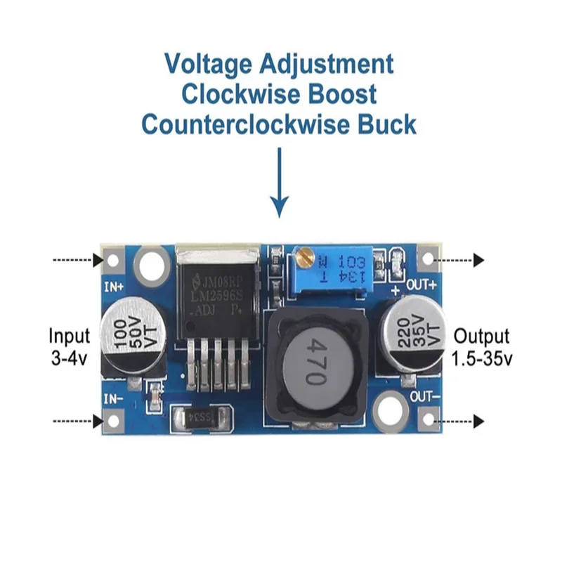 LM2596s DC-DC step-down power supply module 3A adjustable step-down module LM2596 voltage regulator 24V 12V 5V 3V