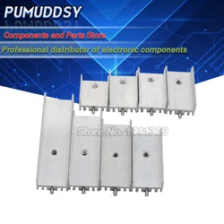 10PCS 15x10x16/20/22/25/30/35/40/50mm aluminum radiator U TO-220 for transistors With needle, TO220 for aluminum
