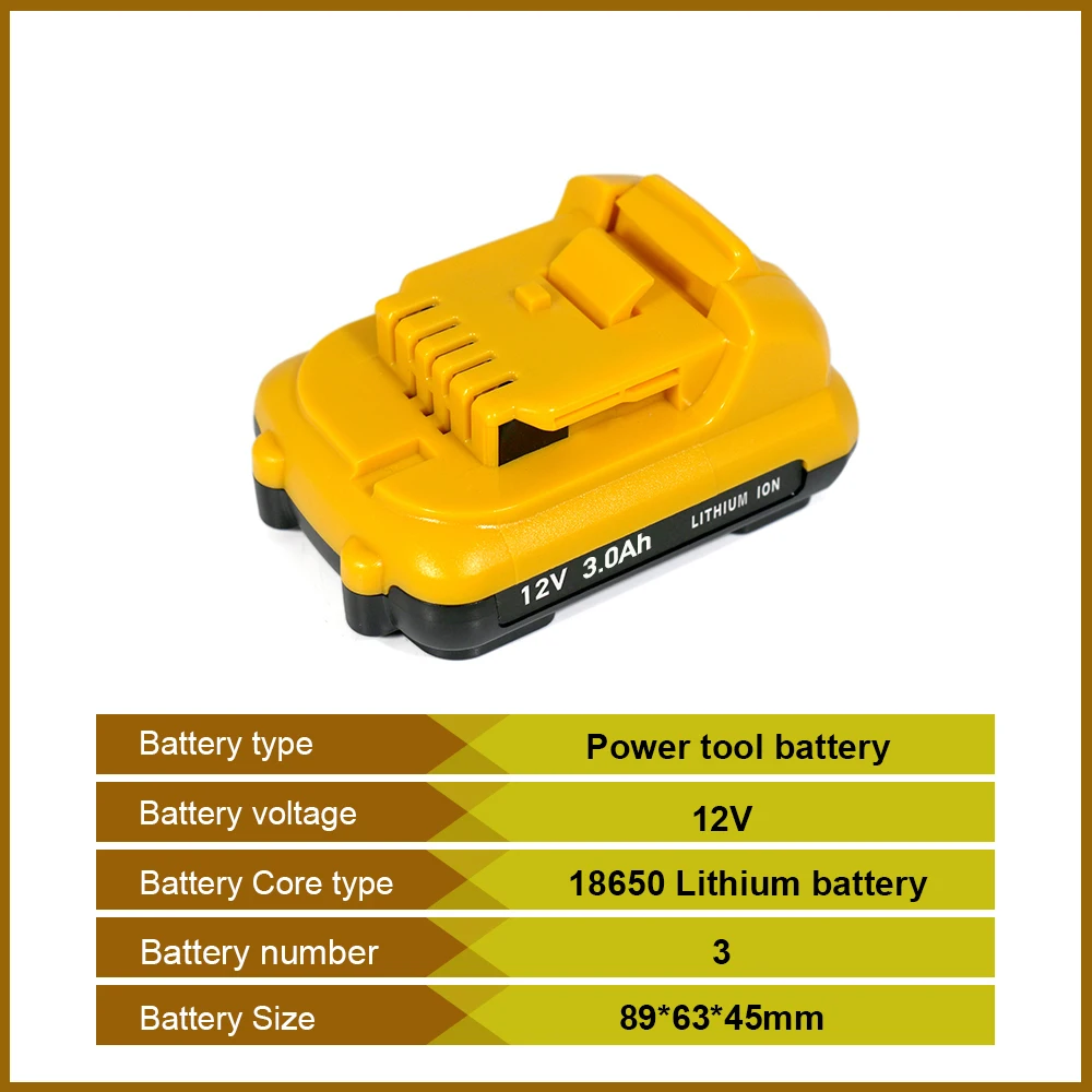 

For DEWALT li-ion battery, dewalt 12V 2000mAh 2.0Ah ,DCB120,DCB121,DCB122,DCB123, DCB125, DCB124, DCD710 power tool battery