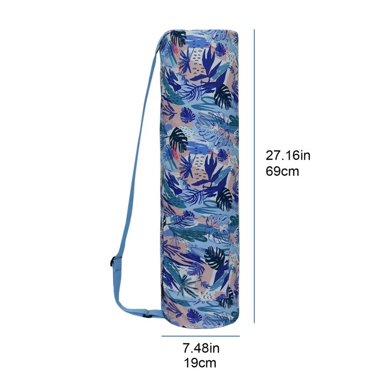 Outdoor Large Capacity Printed Canvas Yoga Bag Single Shoulder Yoga Mat Storage Bag Yoga Bag