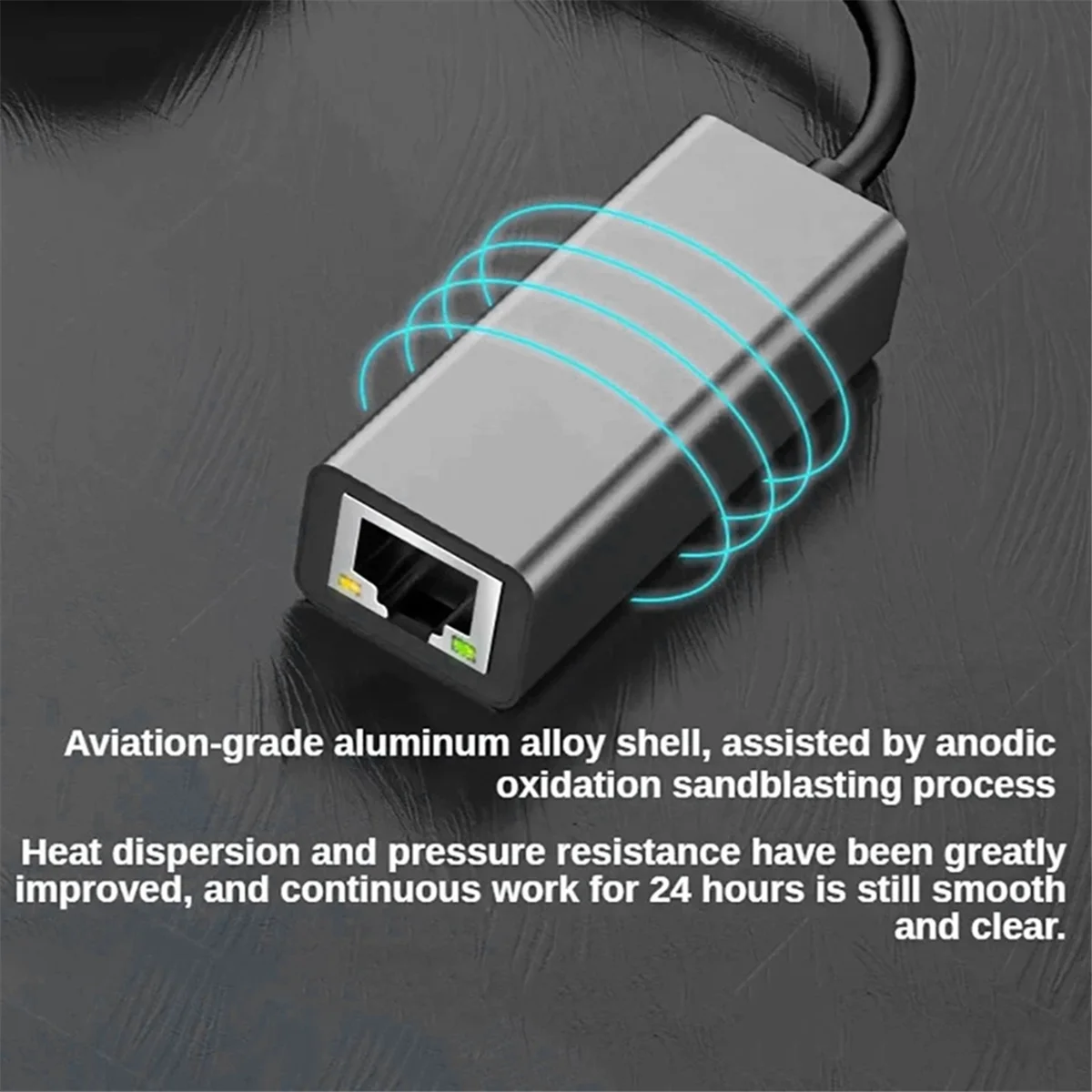 Type-C to Ethernet Adapter Type-C to RJ45 Interface Converter for All Kinds of Laptops Silver