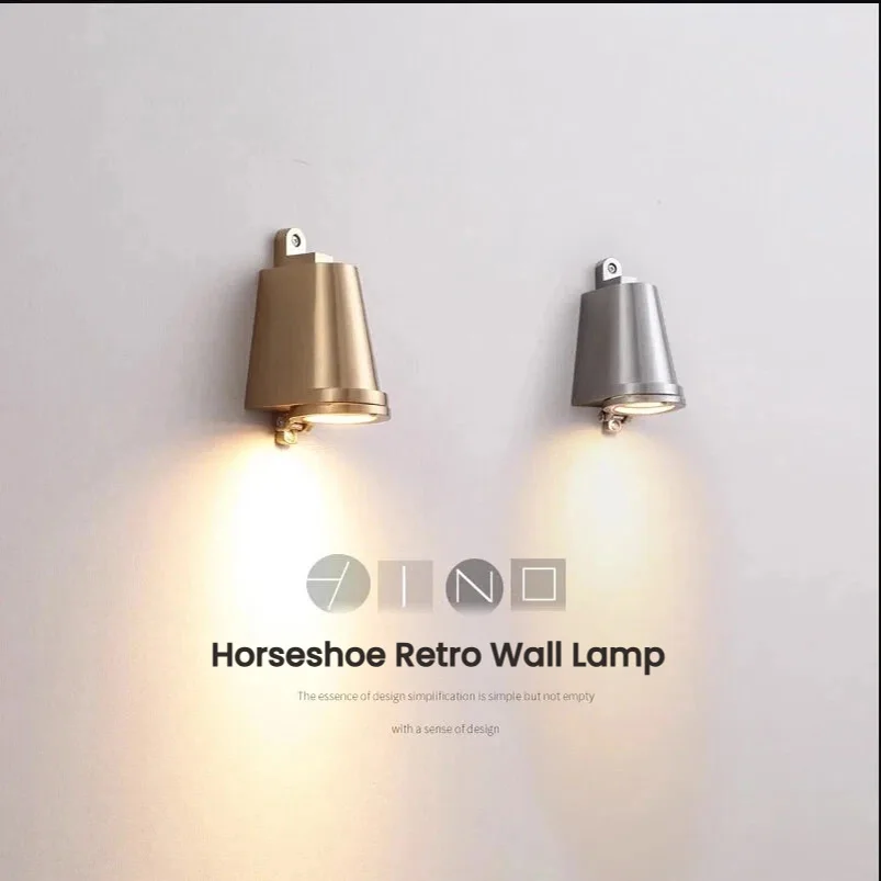 Retro Industrial LED Outdoor Aluminum Wall Lamp 5W Silver Or Gold Or Black Color Art Exhibition Spot Balcony Hallway  Decoration